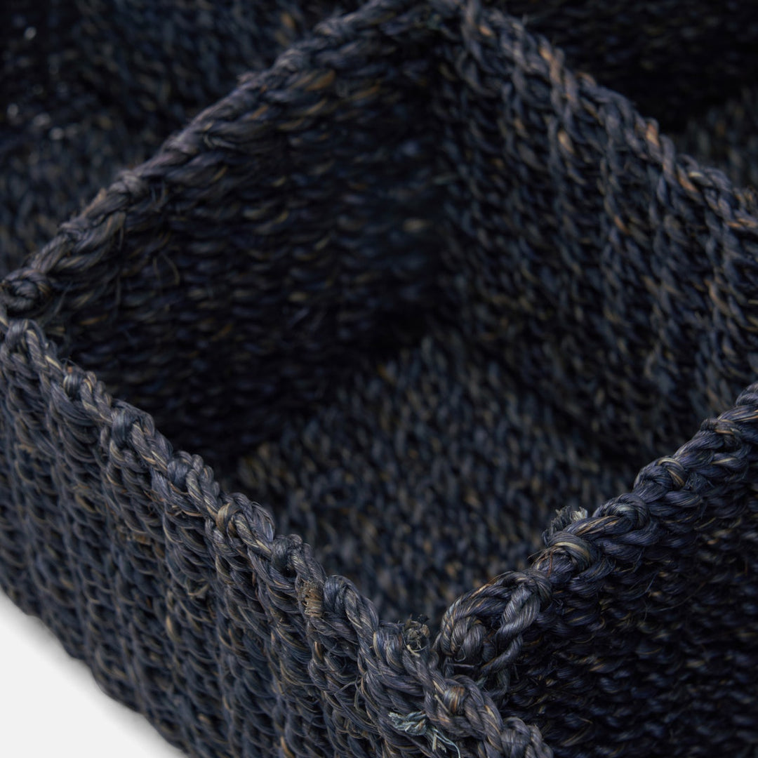 Voru Navy Glassware Caddy Abaca Fiber