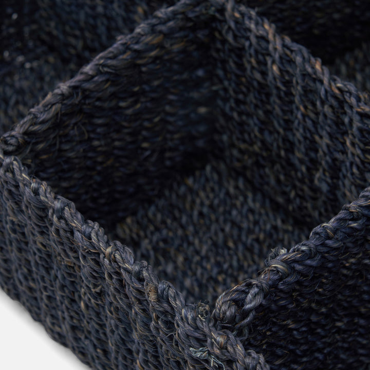 Voru Navy Glassware Caddy Abaca Fiber