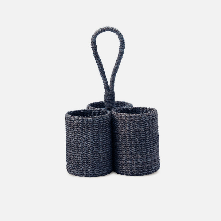 Voru Navy Wine Caddy Abaca Fiber