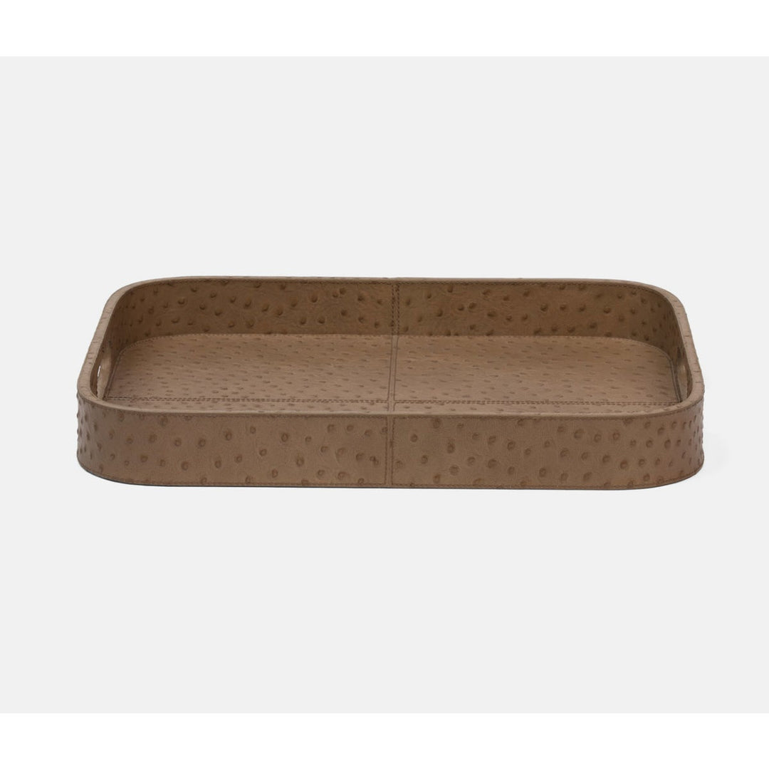 Witney Oat Brown Ostrich Tray Rr Full-Grain Leather