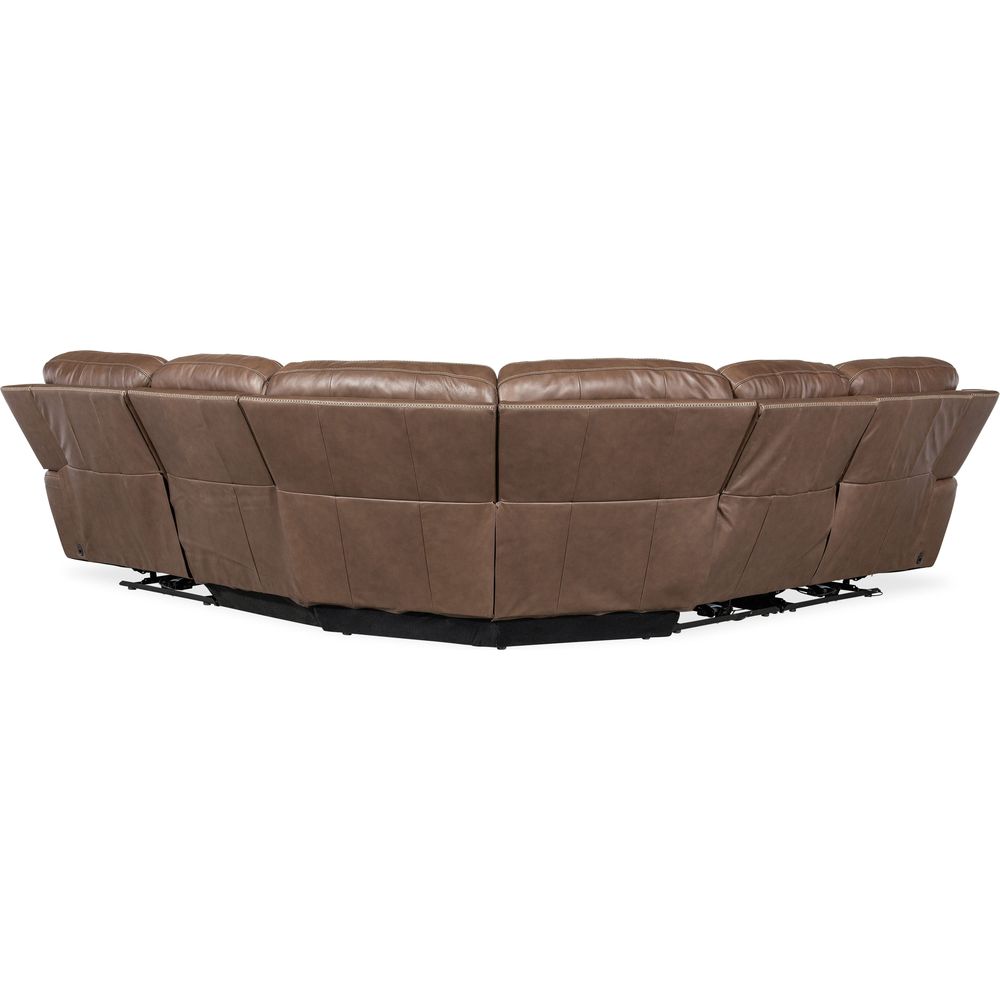 Torres 5 Piece Sectional with Power Recline & Power Headrest (Configuration 2) - Dark Brown