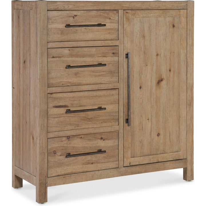 Vineyard Row Four-Drawer Door Chest - Light Wood