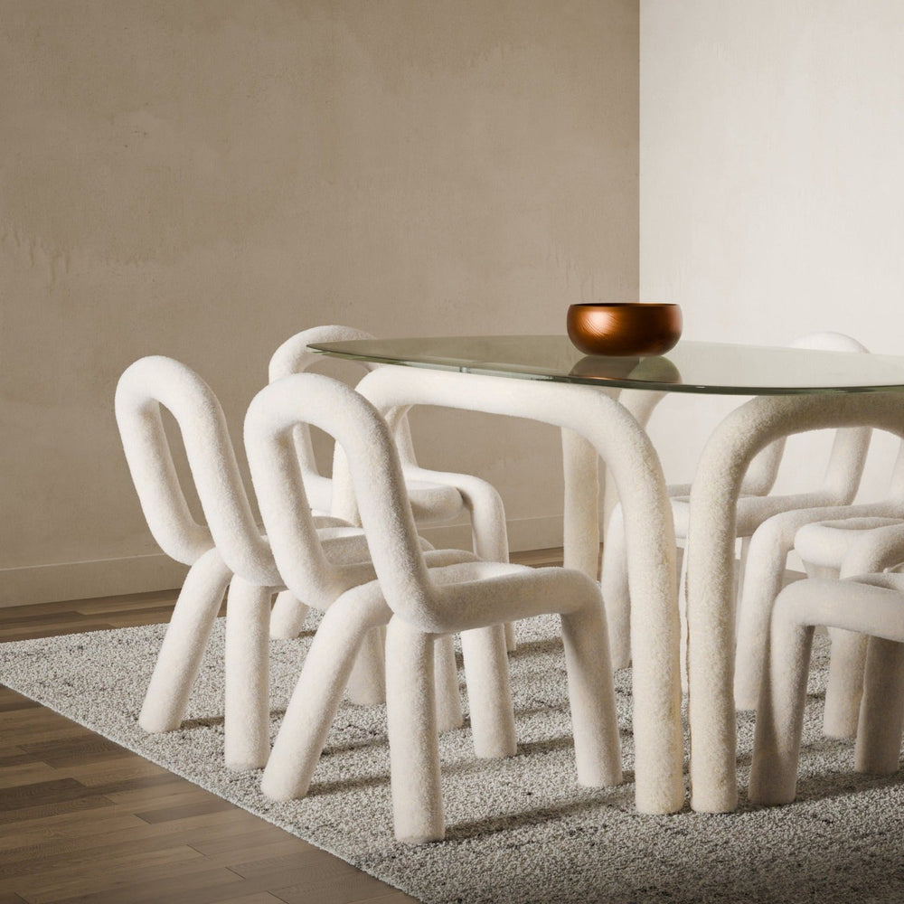 Bold Dining Chair - Limited Edition Shearling-France & Son-FXC1862WHT-Dining Chairs-2-France and Son