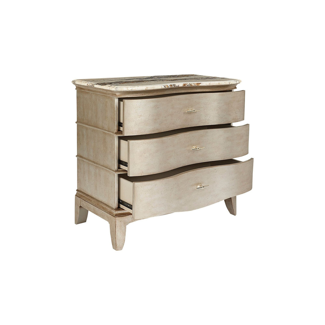 Starlite Bachelor Chest - Silver, White