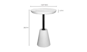 Foundation Outdoor Accent Table White-Moes-MOE-BQ-1046-18-Outdoor Side Tables-5-France and Son