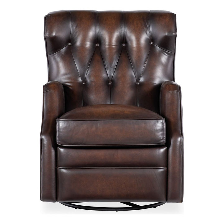 Lounge Chairs: Recliners Seraphine Power Swivel Glider Recliner - Dark Brown