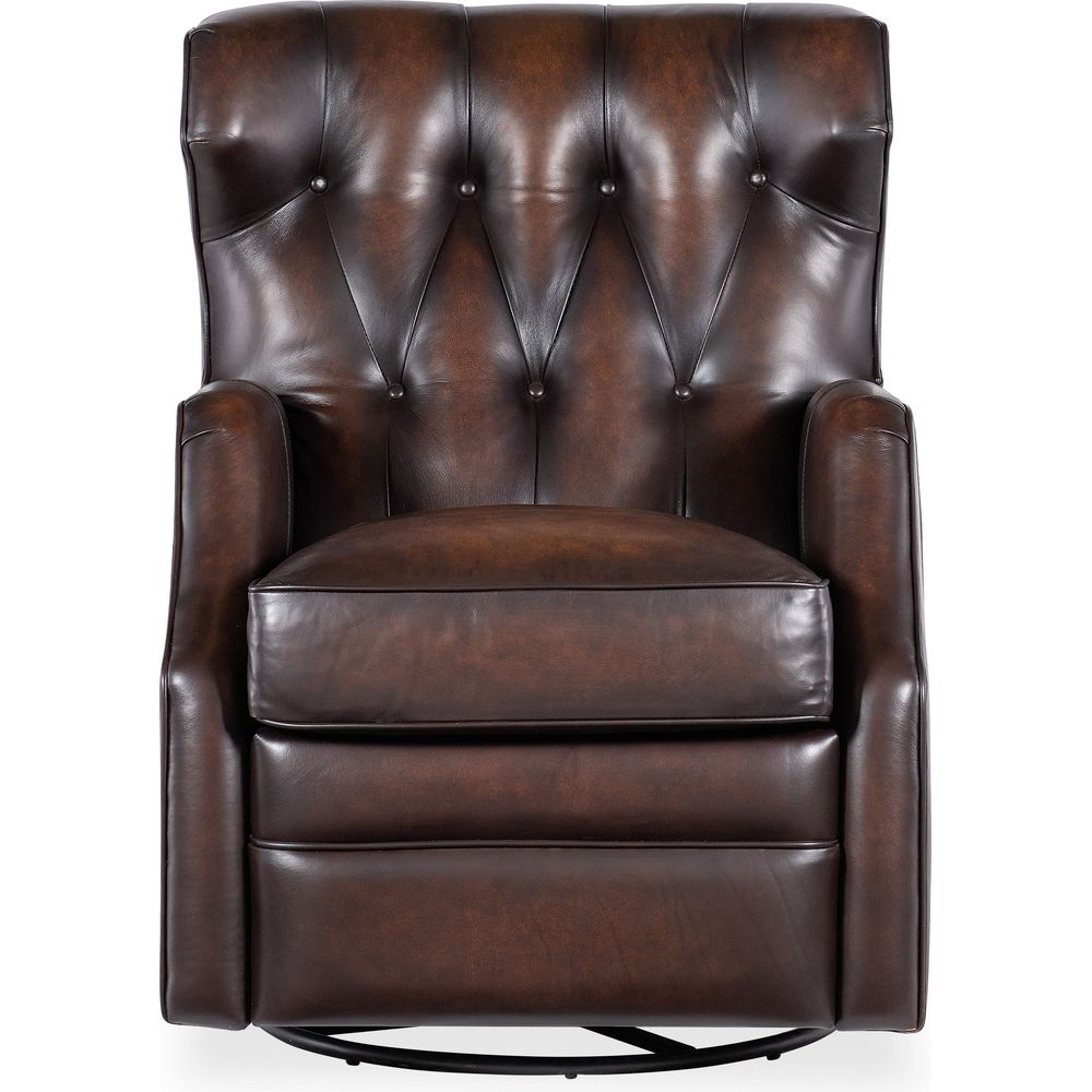 Lounge Chairs: Recliners Henderson Power Swivel Glider Recliner - Dark Brown