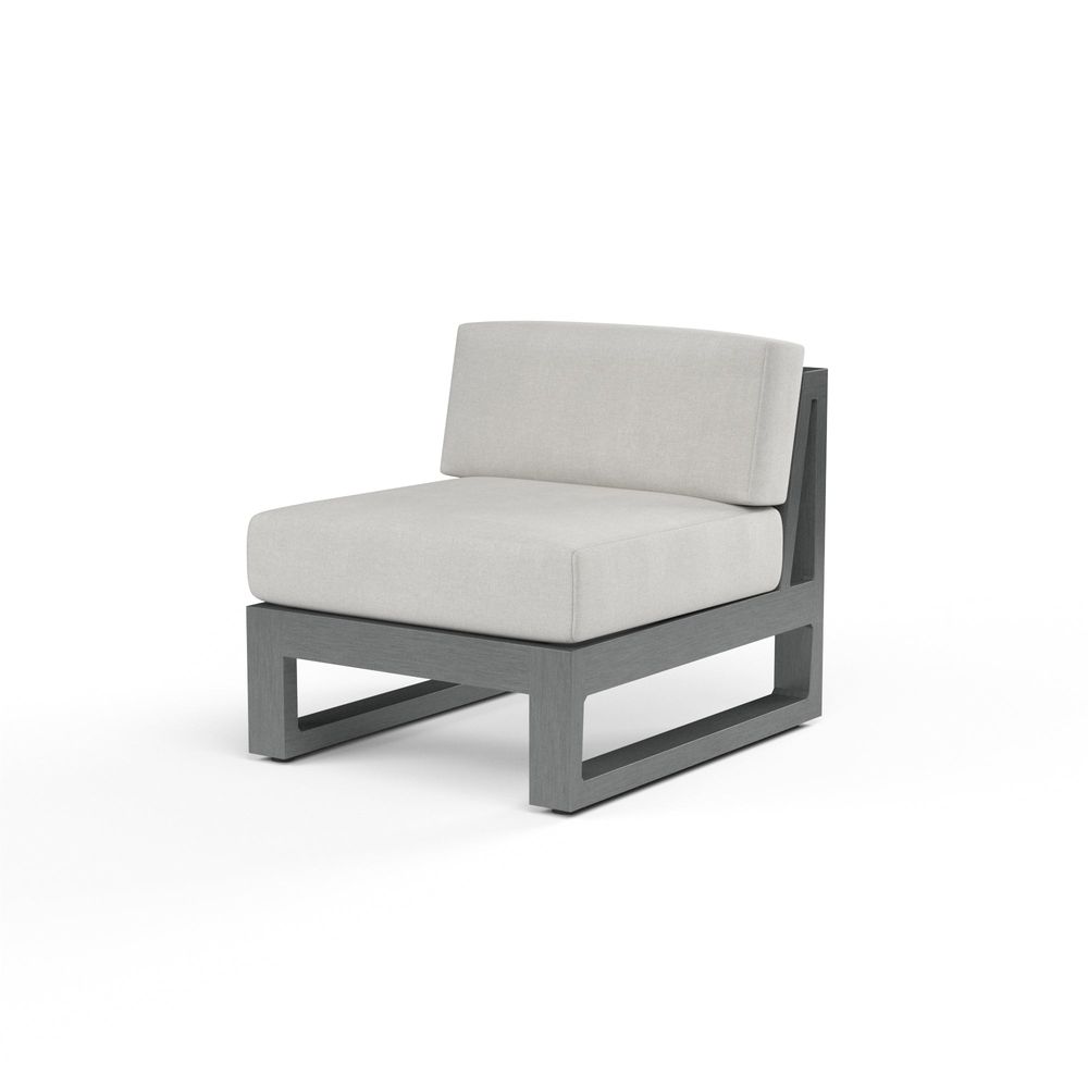 Outdoor Lounge Chairs Redondo Armless Club in Cast Silver, No Welt