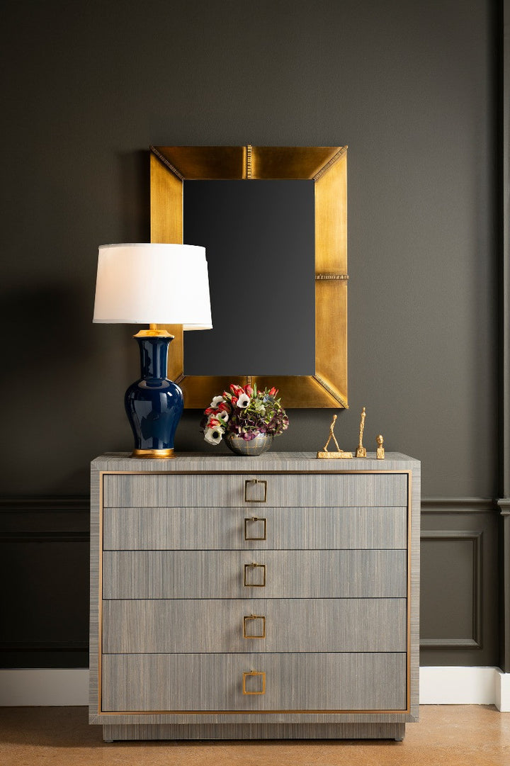 Brea Mirror, Antique Brass