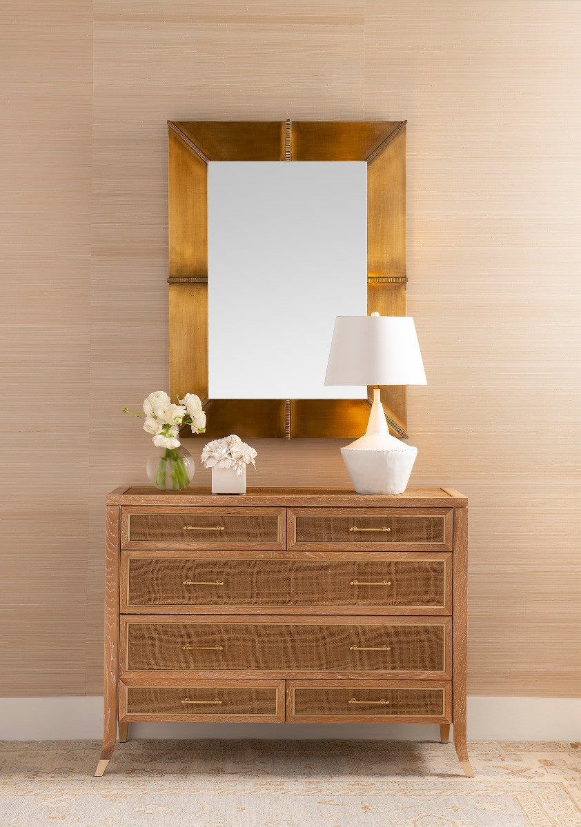 Brea Mirror, Antique Brass
