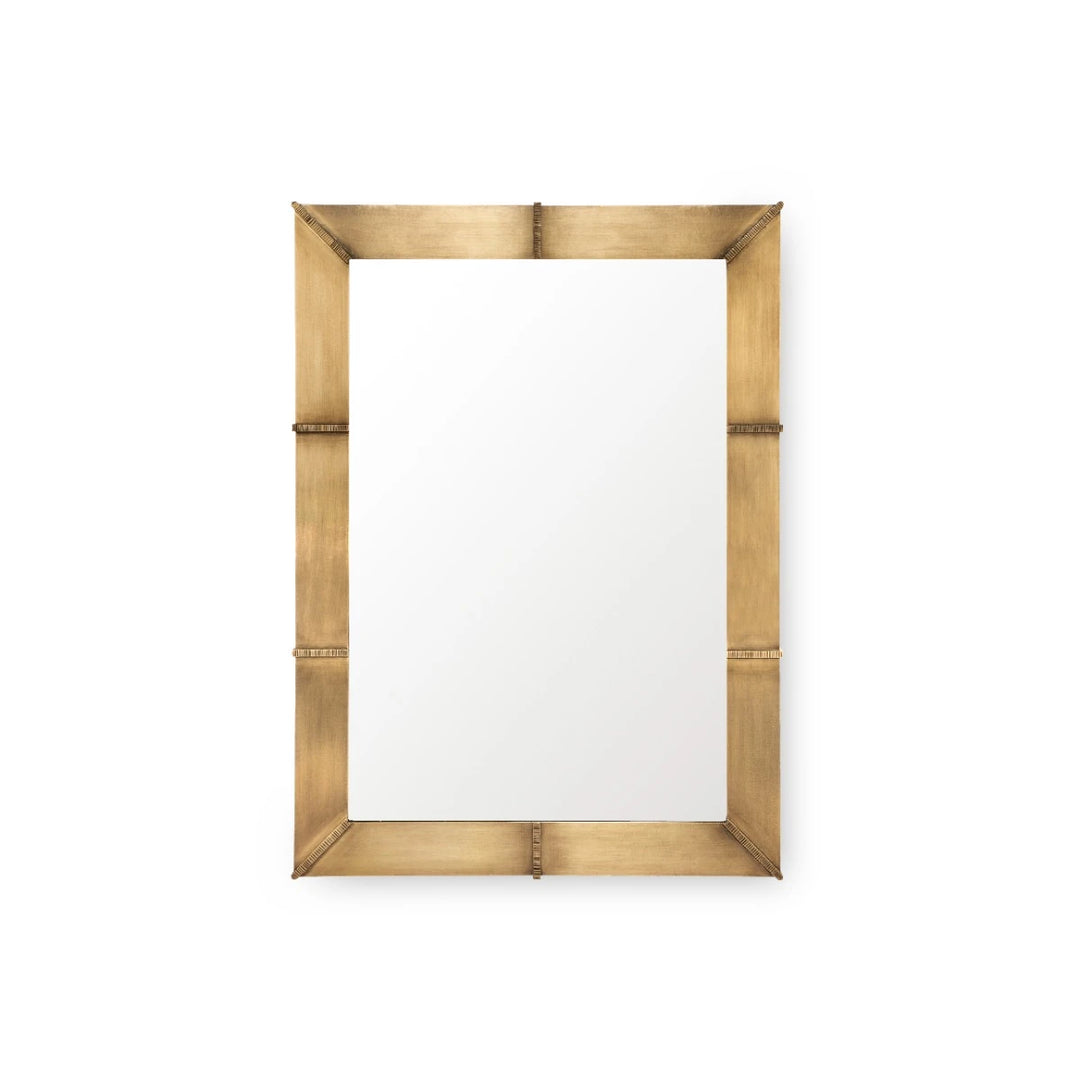 Brea Large Mirror, Antique Brass