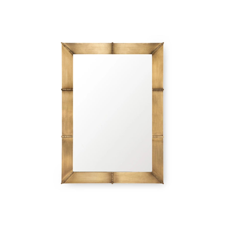 Brea Large Mirror, Antique Brass