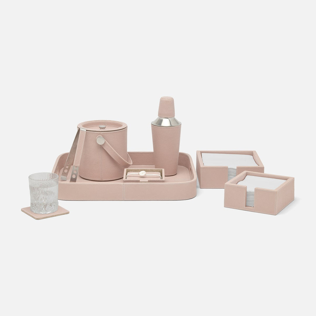 Bristol Dusty Rose Tray Rectangular With Rounded Edges Full-Grain Leather