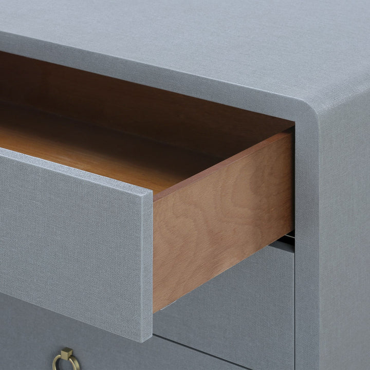 Bryant Linen 3-Drawer Side Table