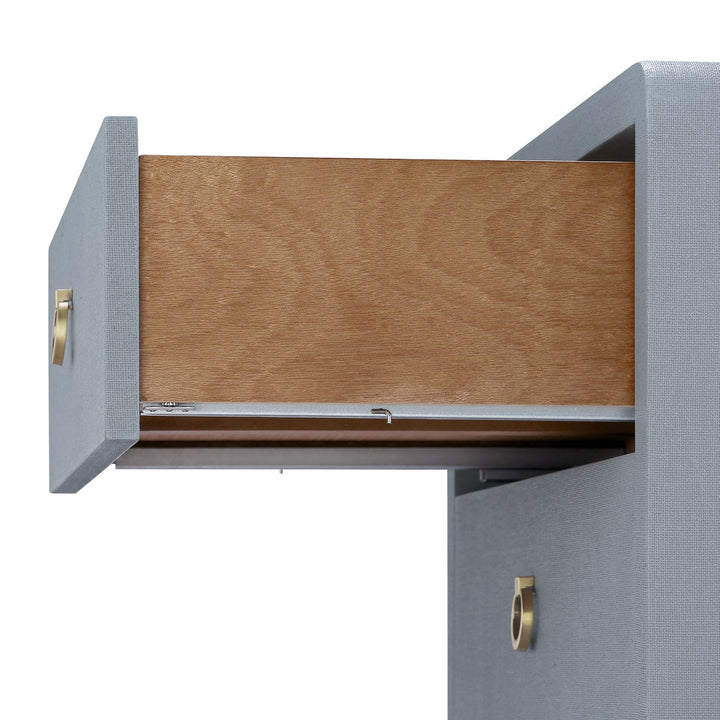 Bryant Linen 3-Drawer Side Table