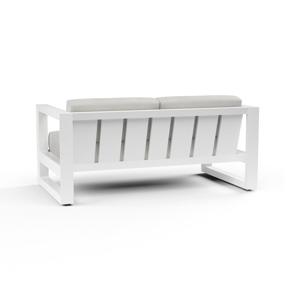 Outdoor Sofas and Sectionals Newport Loveseat in Cast Silver, No Welt