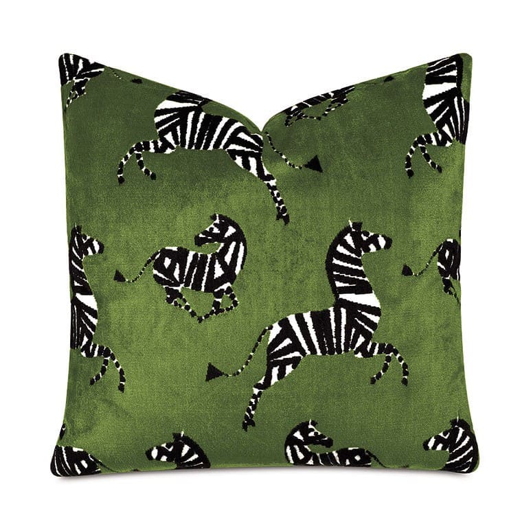 Tender Zebra Decorative Pillow-Eastern Accents-EASTACC-BTQ-293-PillowsSage-1-France and Son