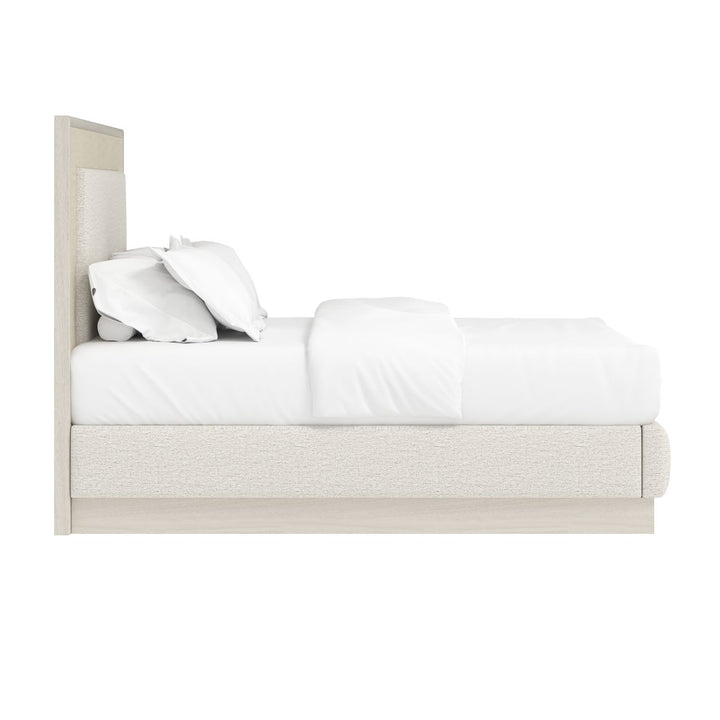 Cotiere Queen Upholstered Panel Bed — Linen