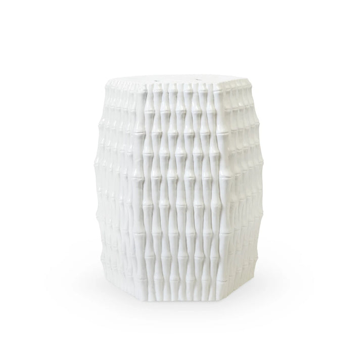 Burma Stool/ Side Table, Cool White