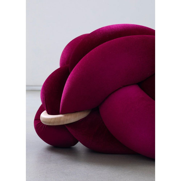 Stools & Ottomans Burgandy Knot Ottoman