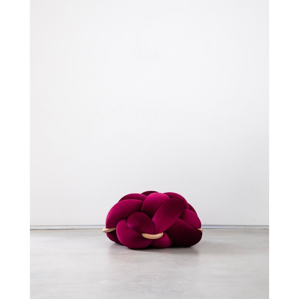 Stools & Ottomans Burgandy Knot Ottoman