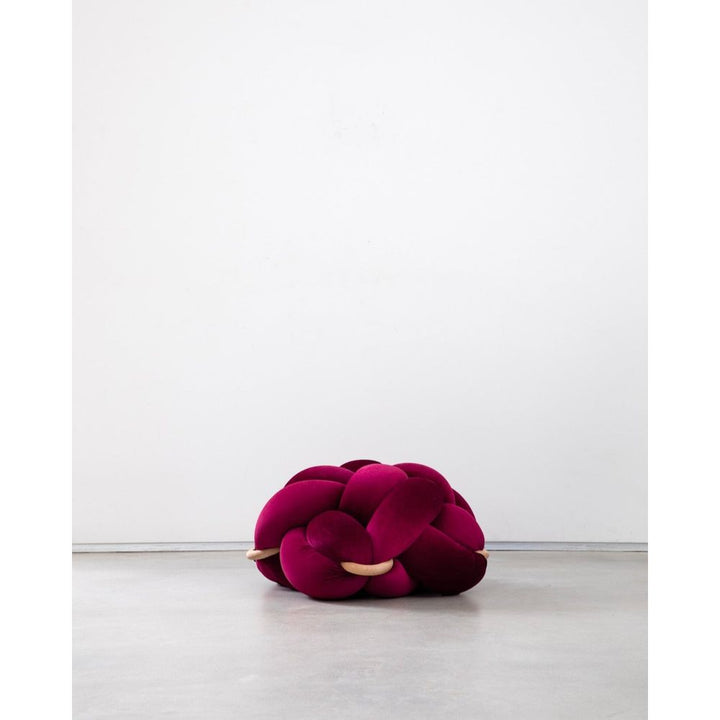 Stools & Ottomans Burgandy Knot Ottoman