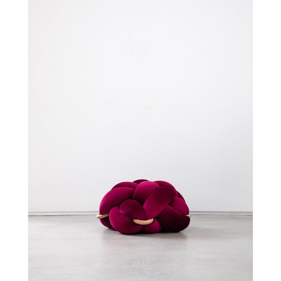 Stools & Ottomans Burgandy Knot Ottoman