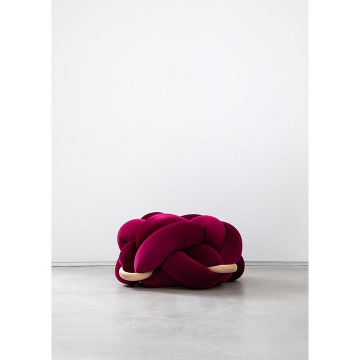 Stools & Ottomans Burgandy Knot Ottoman
