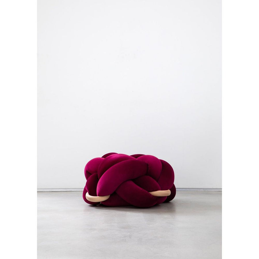 Stools & Ottomans Burgandy Knot Ottoman