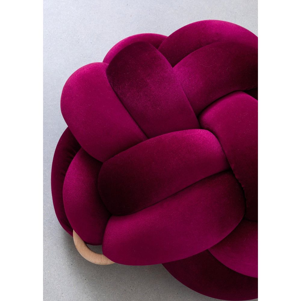 Stools & Ottomans Burgandy Knot Ottoman