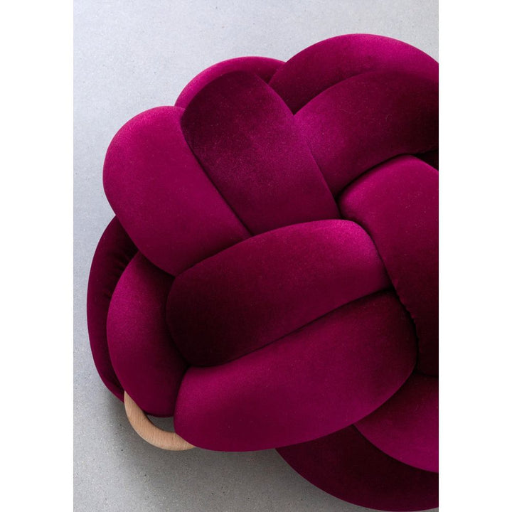 Stools & Ottomans Burgandy Knot Ottoman