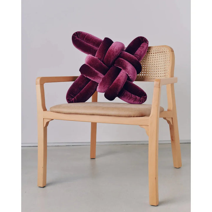 Pillows Burgandy Knot Pillow