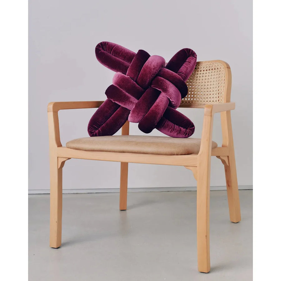 Pillows Burgandy Knot Pillow
