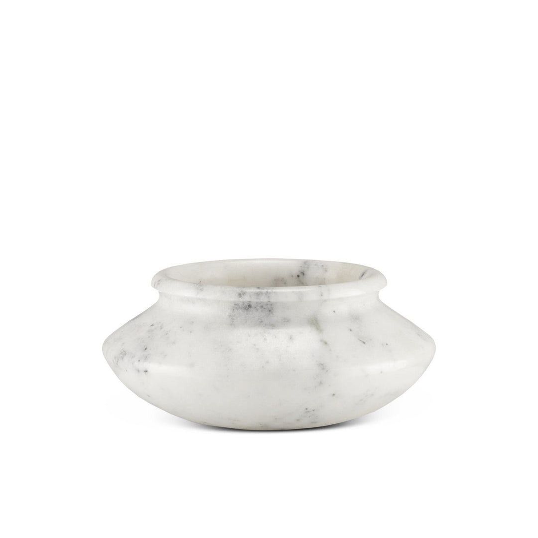 Punto Small White Marble Bowl