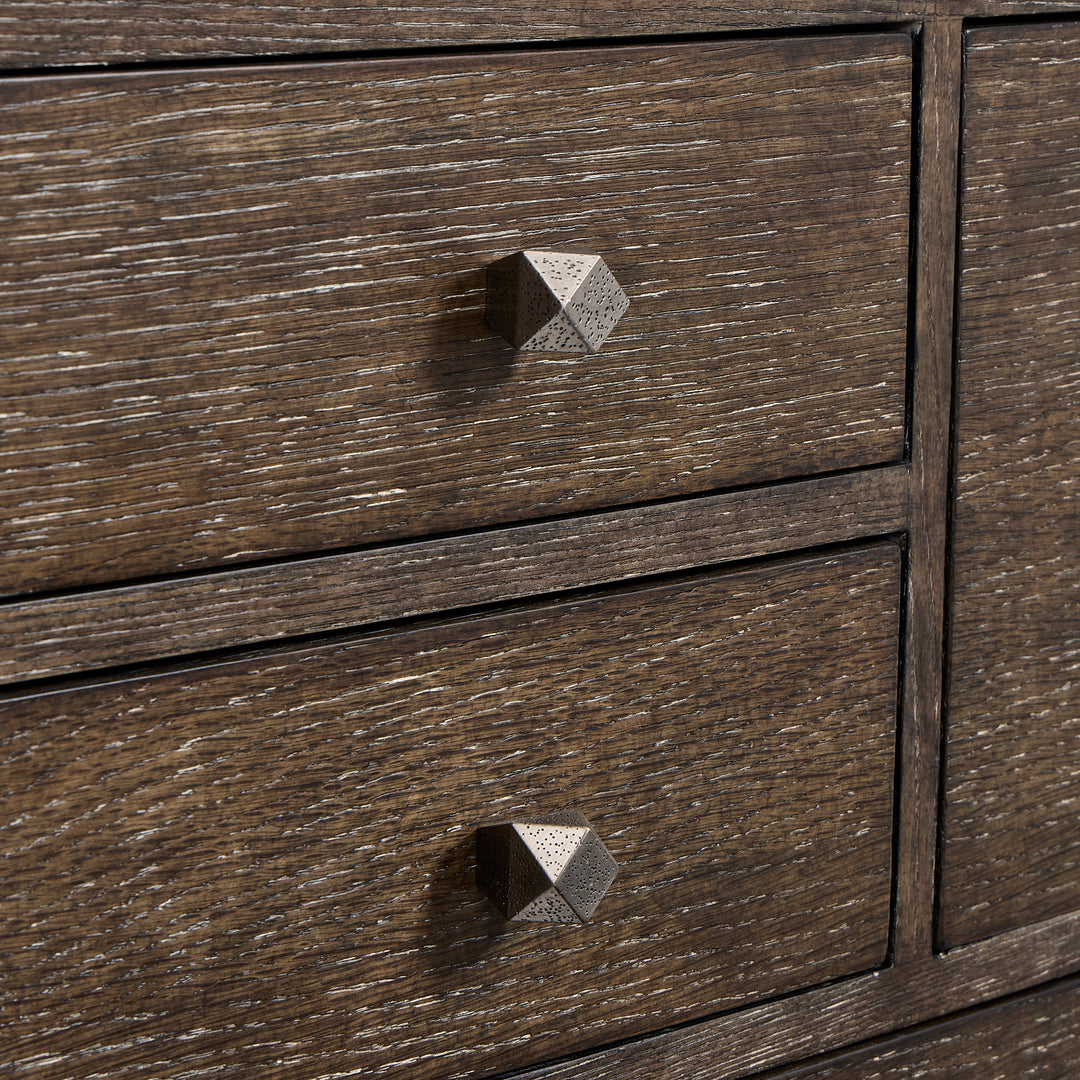 Cerused Charcoal Linea Dresser