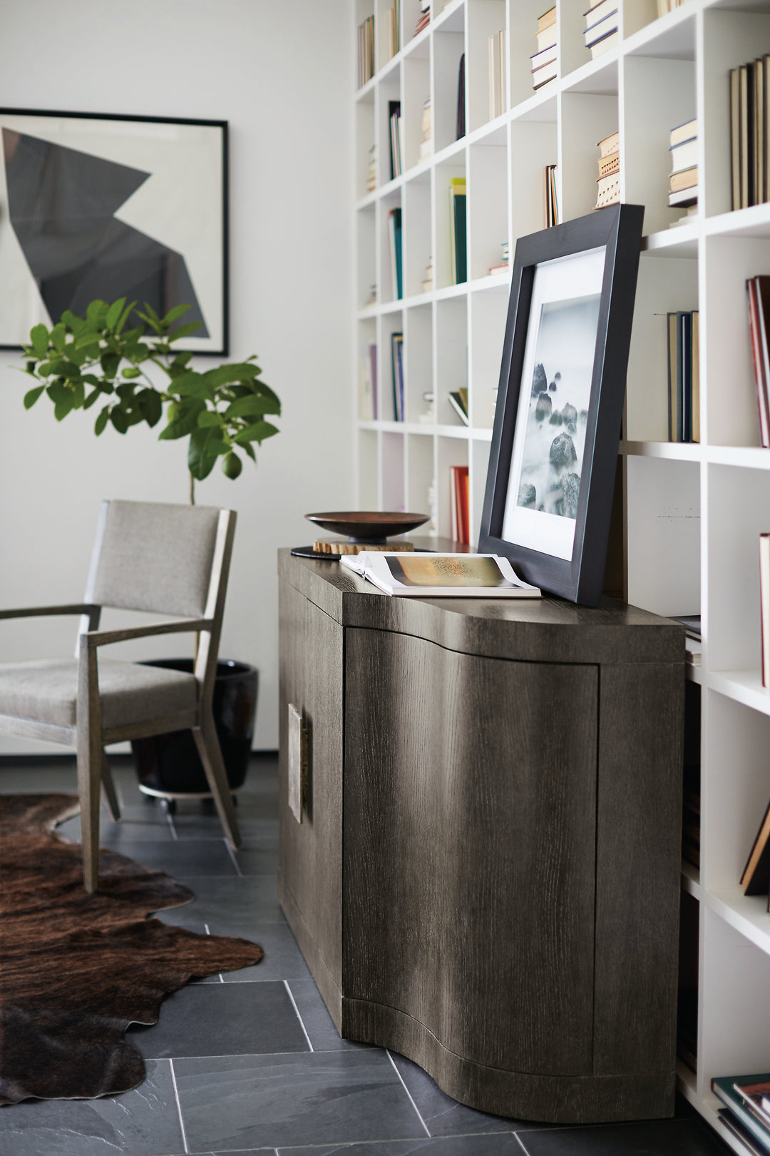 Cerused Charcoal Linea Buffet
