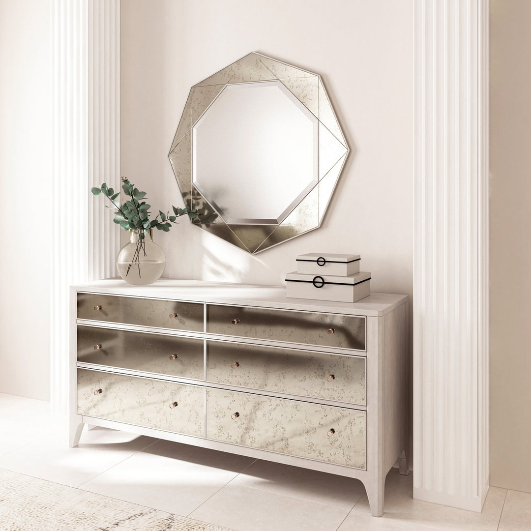 Mezzanine Mirrored Dresser - Grey