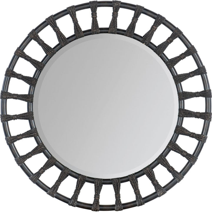 Wall Mirrors Retreat Pole Rattan Accent Mirror - Dark Wood