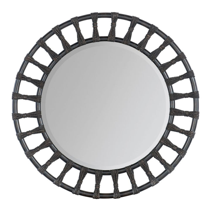 Wall Mirrors Solace Pole Rattan Accent Mirror - Dark Wood