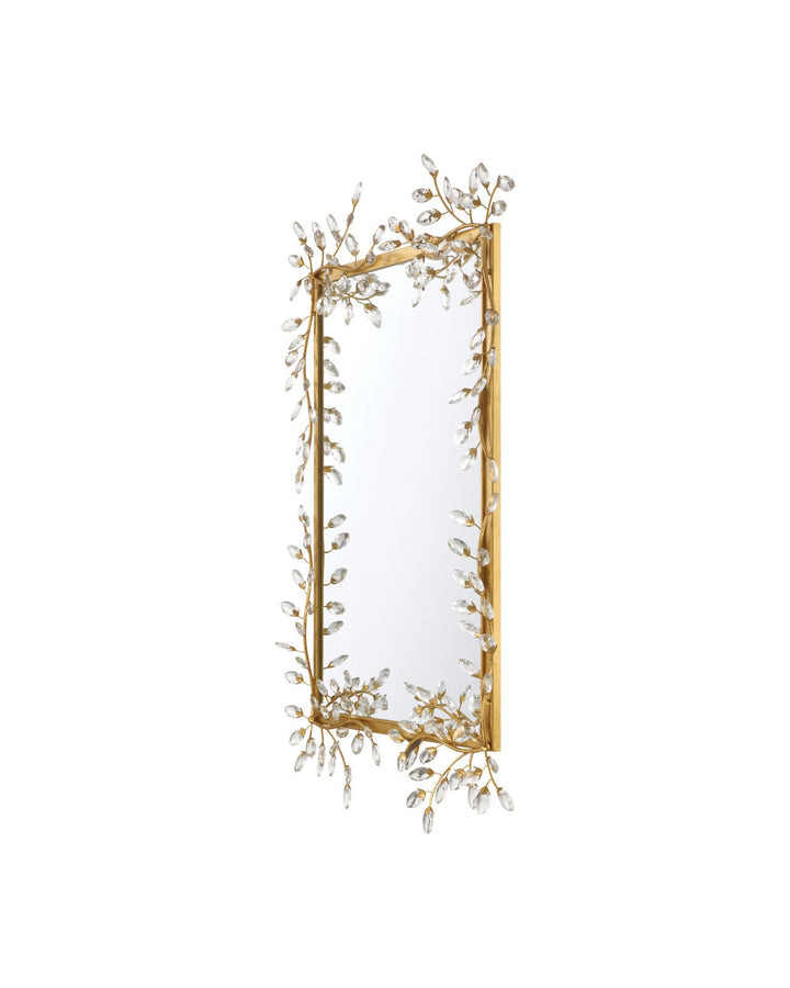 Wall Mirrors Forget-Me-Not Gold Rectangular Mirror