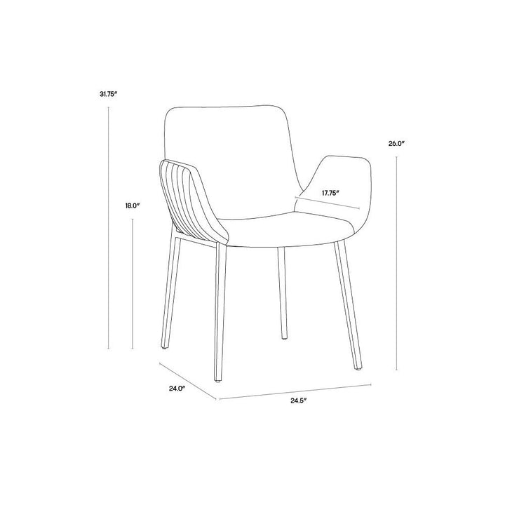 Lucano Dining Armchair - Bravo Black