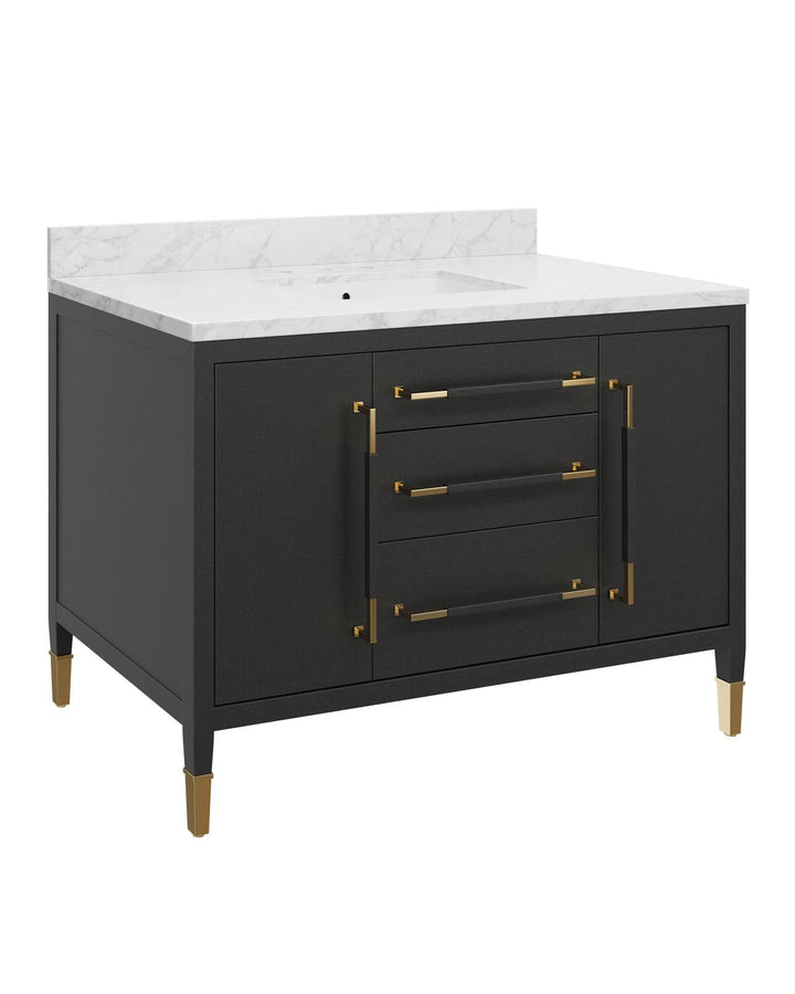 Vanities Verona 48" Black Vanity with Rectangular Undermount Sink