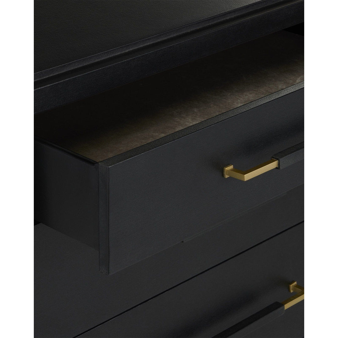 Verona Black Three-Drawer Chest