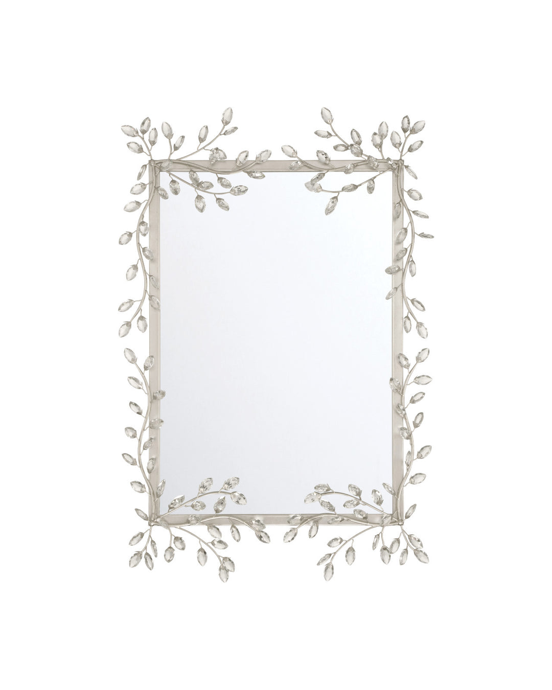 Wall Mirrors Forget-Me-Not Silver Rectangular Mirror