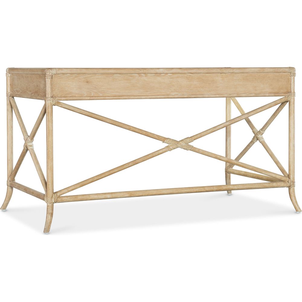 Desks Solace Pole Rattan Writing Desk - Light Wood