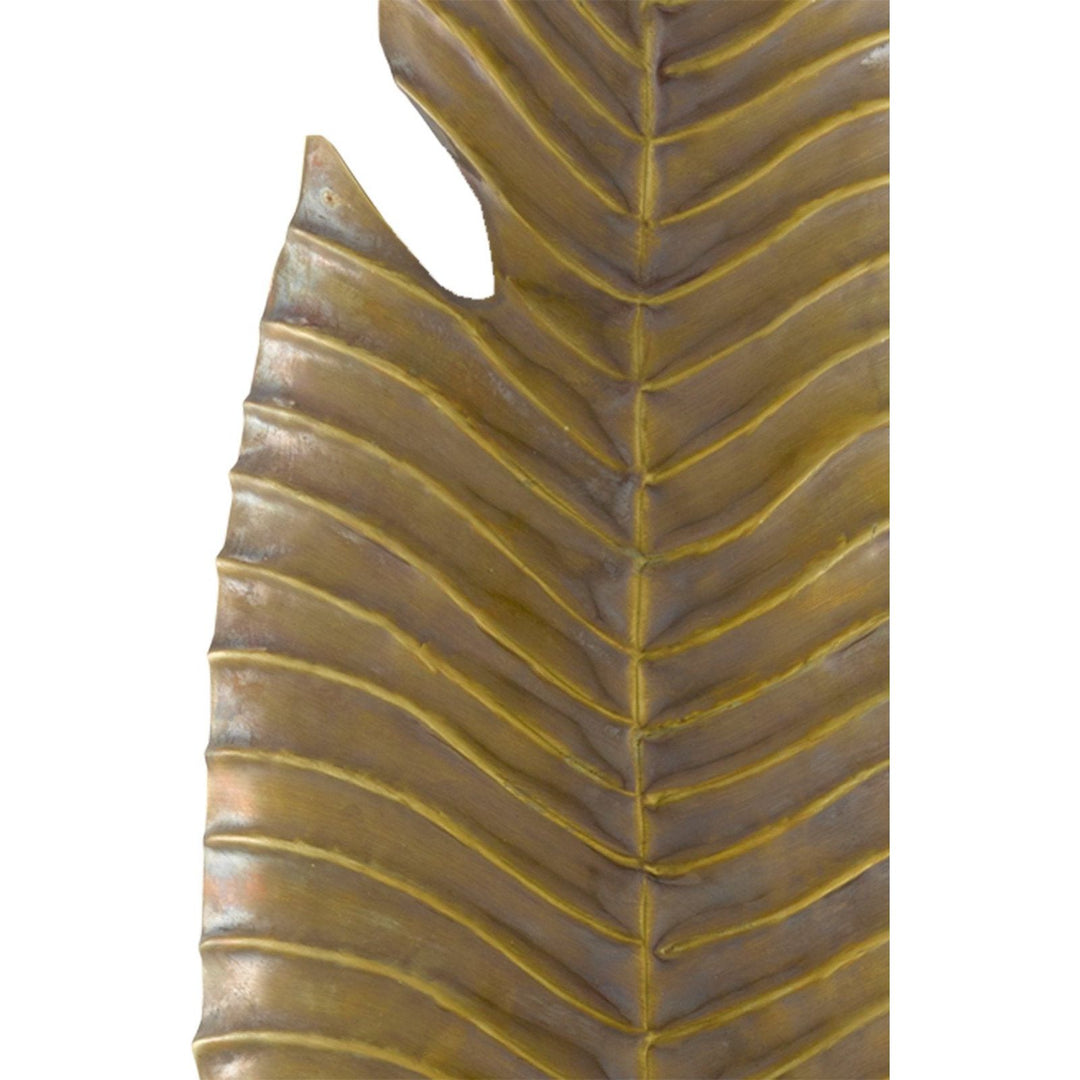 Tropical Brass Leaf Wall Sconce