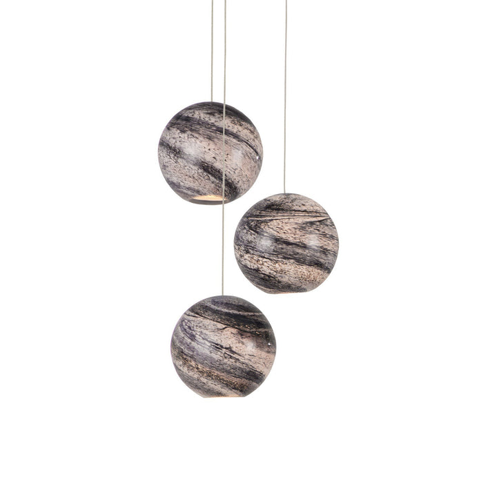 Palatino 3-Light Round Multi-Drop Pendant