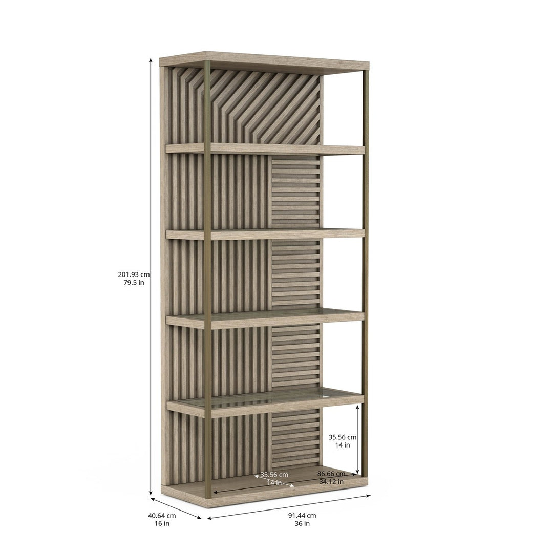 North Side Etagere Bookcase - Brown