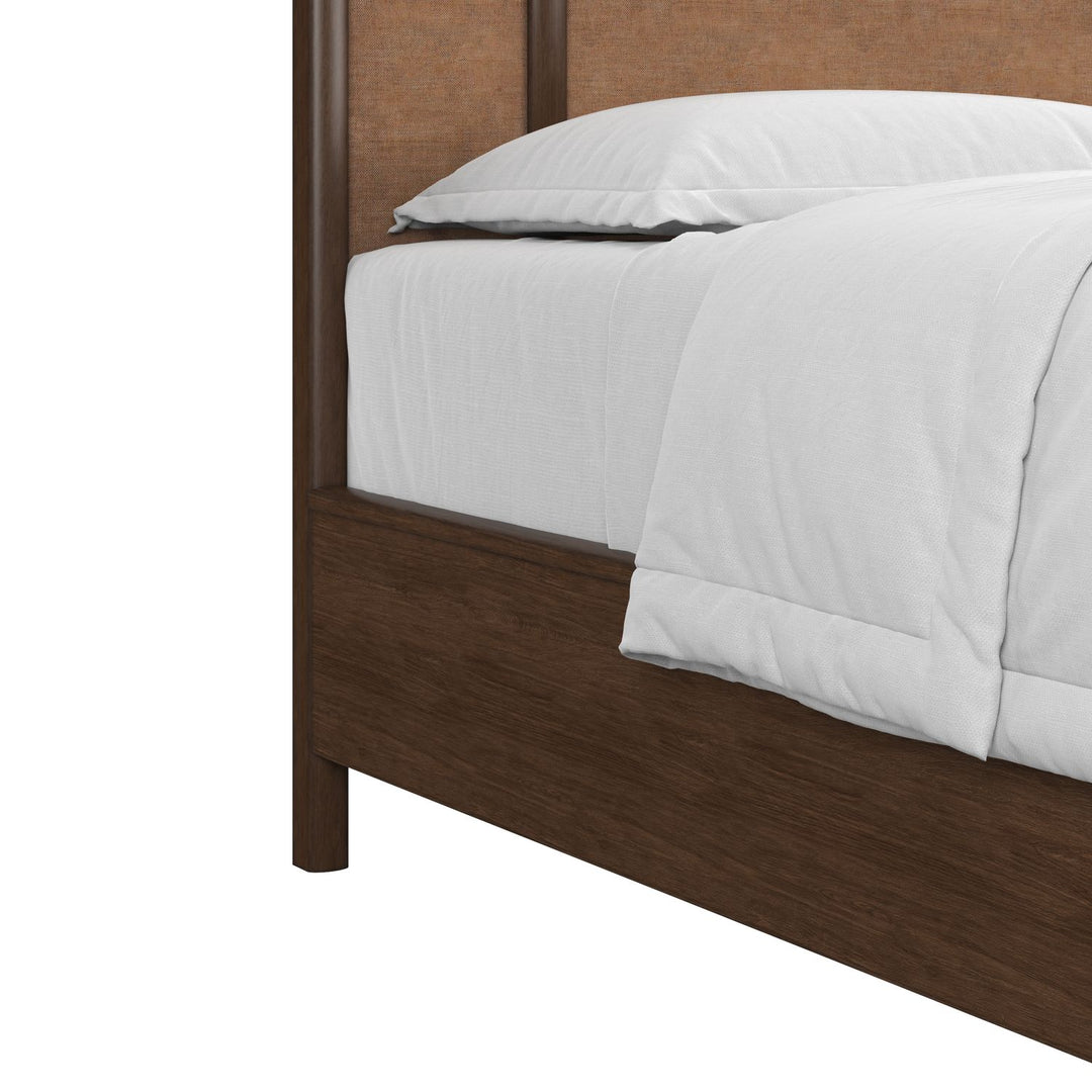 Verge King Woven Bed — Handcrafted Walnut