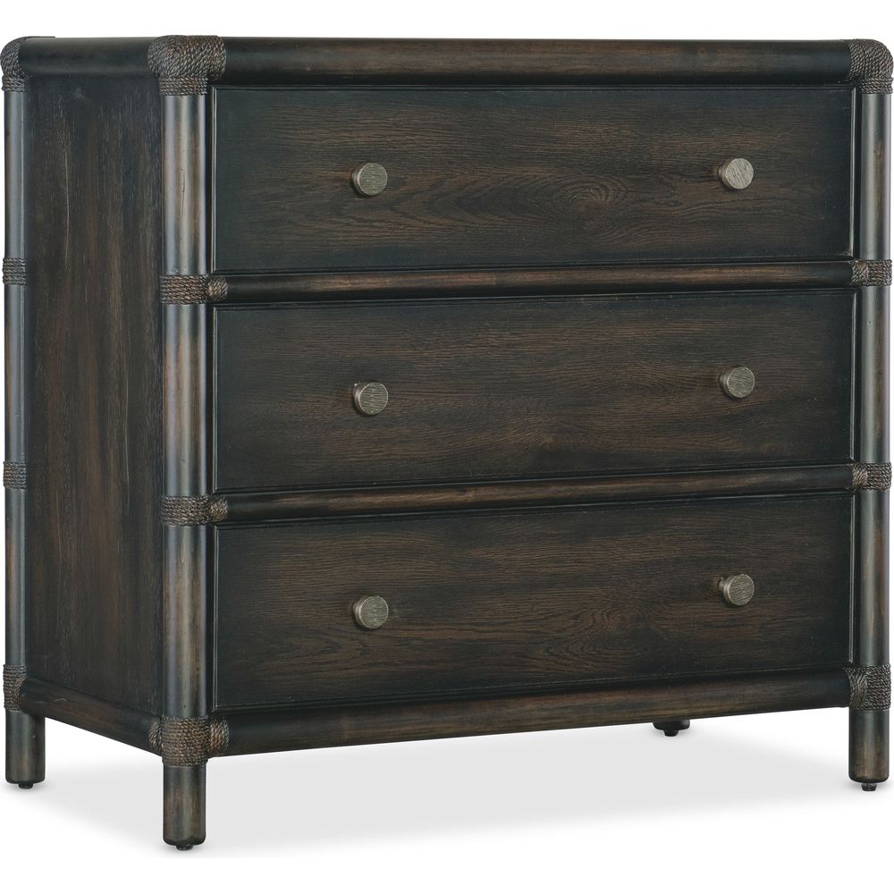 Nightstands Retreat Pole Rattan Nightstand - Dark Wood